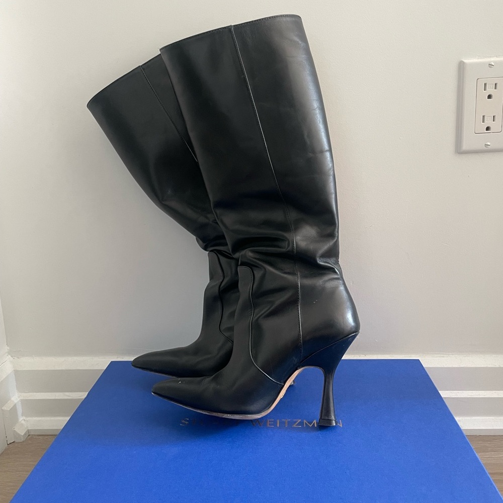 Stuart Weitzman Black Heeled Boots